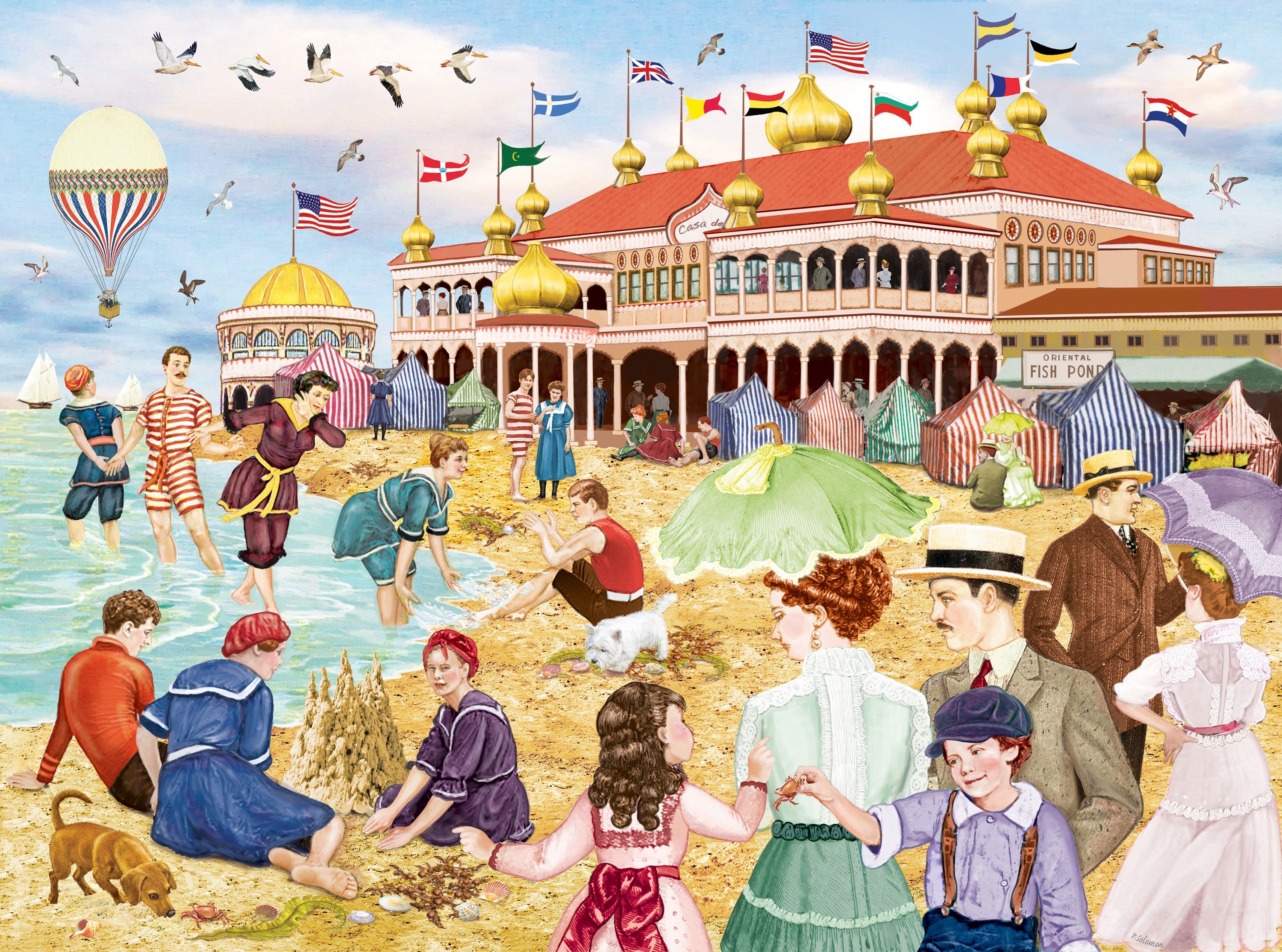 PFG Bathing Beauties of 1910, Rosiland Salomon (1000pcs) (utilisation / utilisée - puzzles pour de bon)