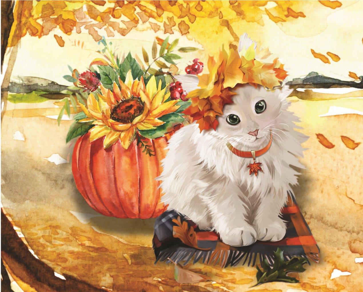 Fall Fancies - Fall Cat (100pcs)