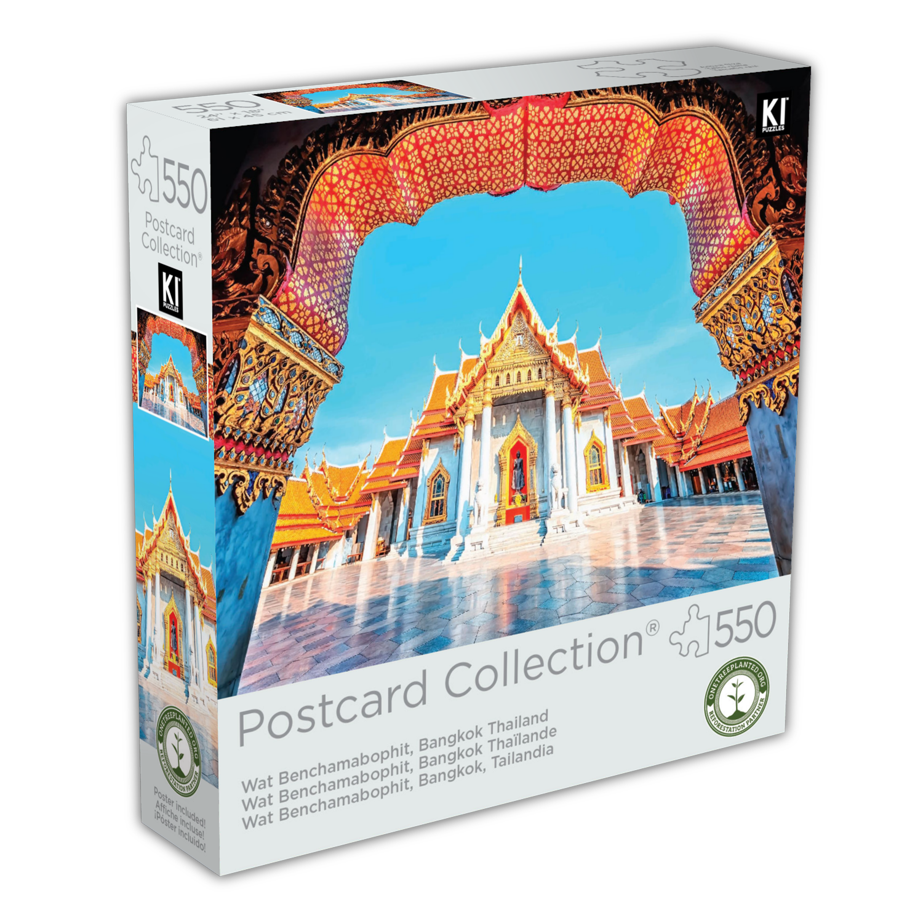 Collection de cartes postales - Wat Benchamabophit, Bangkok, Thaïlande (550 pièces)