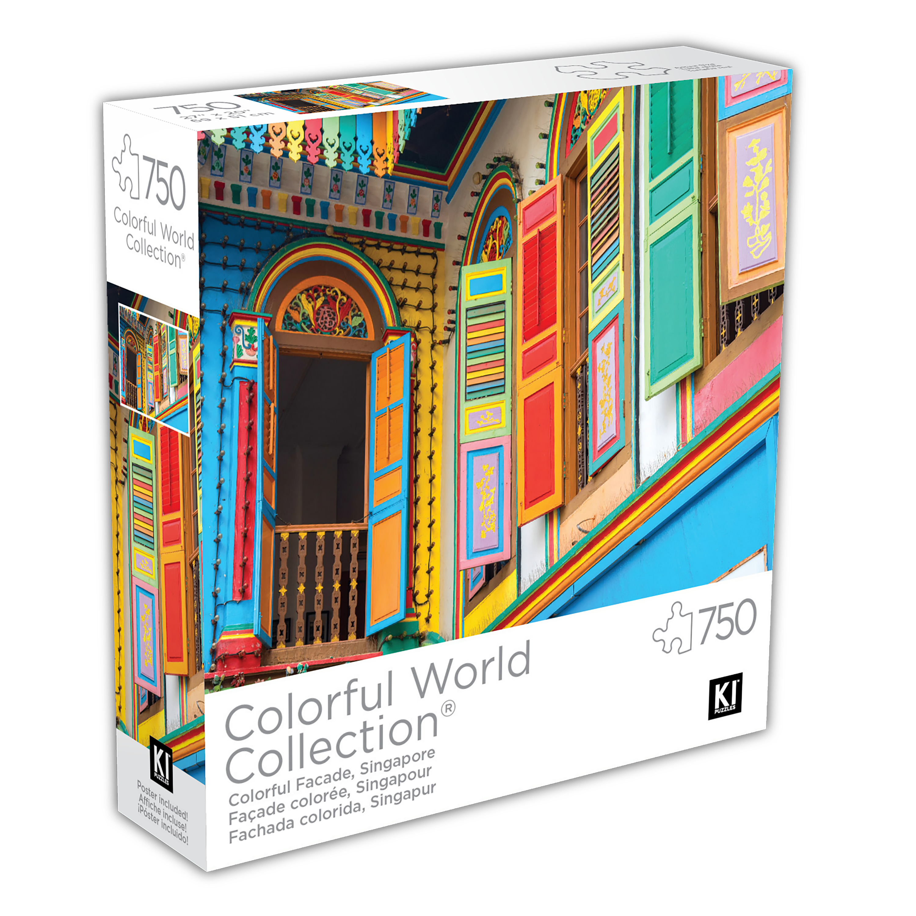 PFG Colorful World - Fasade colorée, Singapour (750pcs) (utilisation / utilisée - puzzles pour de bon)