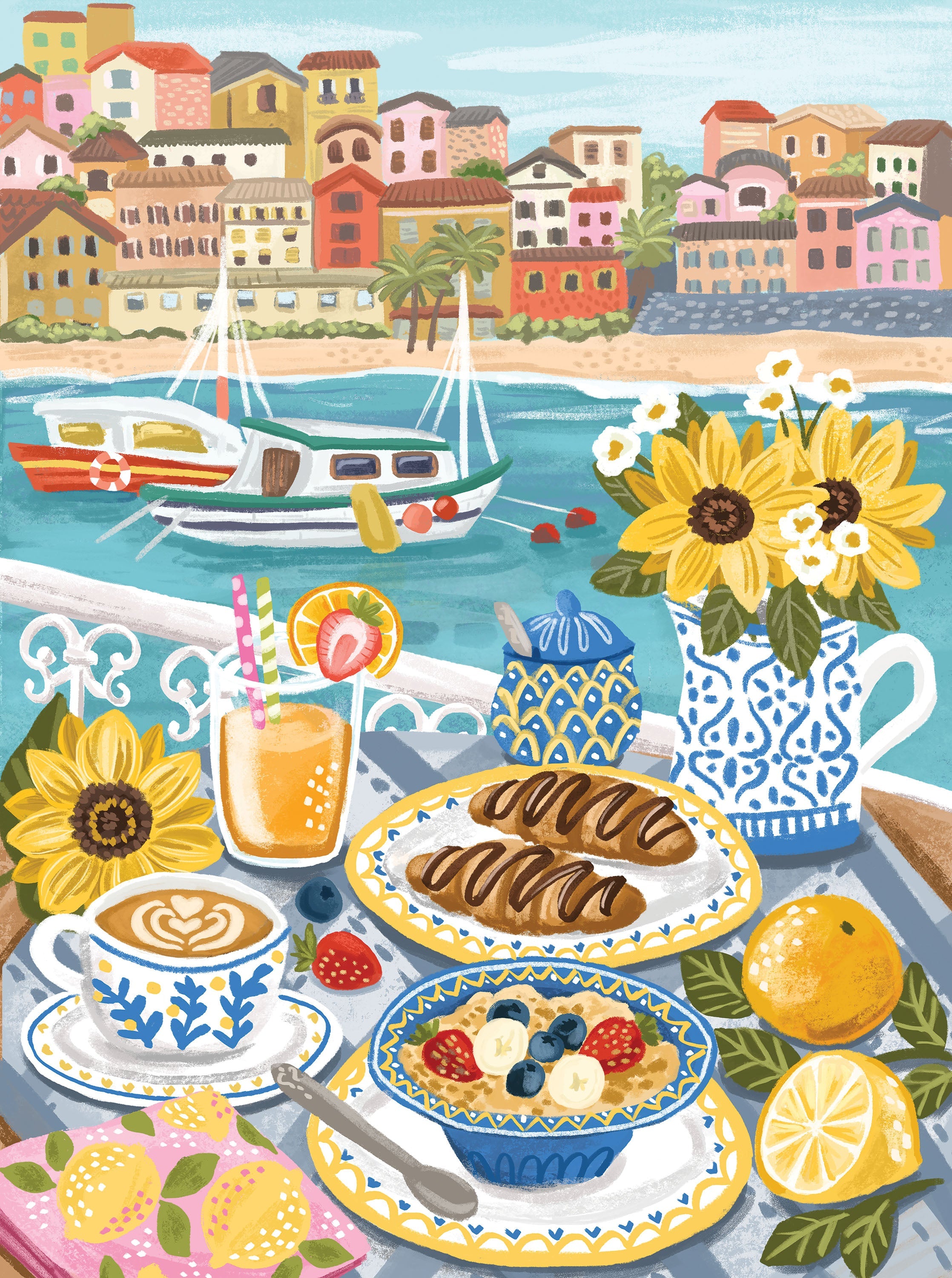 PFG Peaceful Mind - Breakfast View, Olivia Gibbs (1000pcs) (Usage/Used - PUZZLES FOR GOOD)
