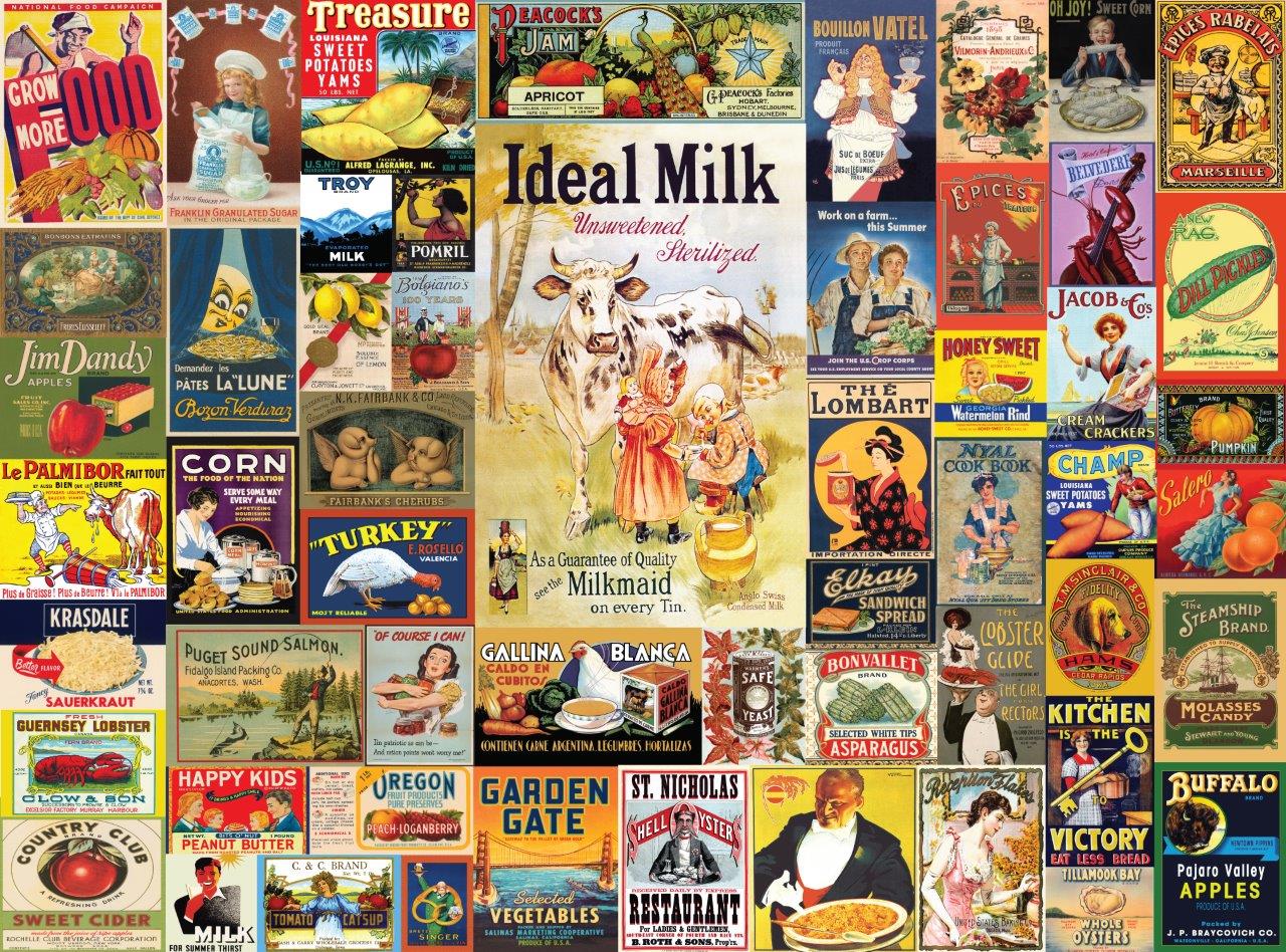 PFG Affiches vintage - miam, bon! (1000pcs) (utilisation / utilisée - puzzles pour de bon)