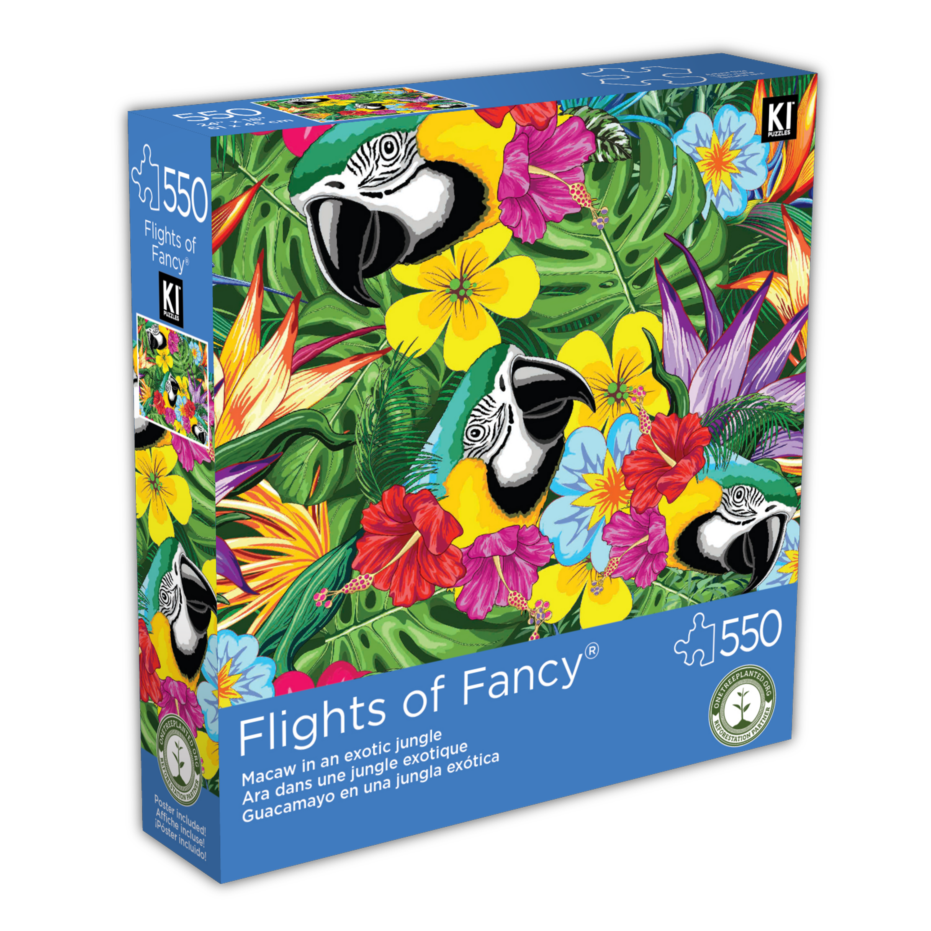 Vols fantaisistes - Ara dans une jungle exotique (550 pièces)