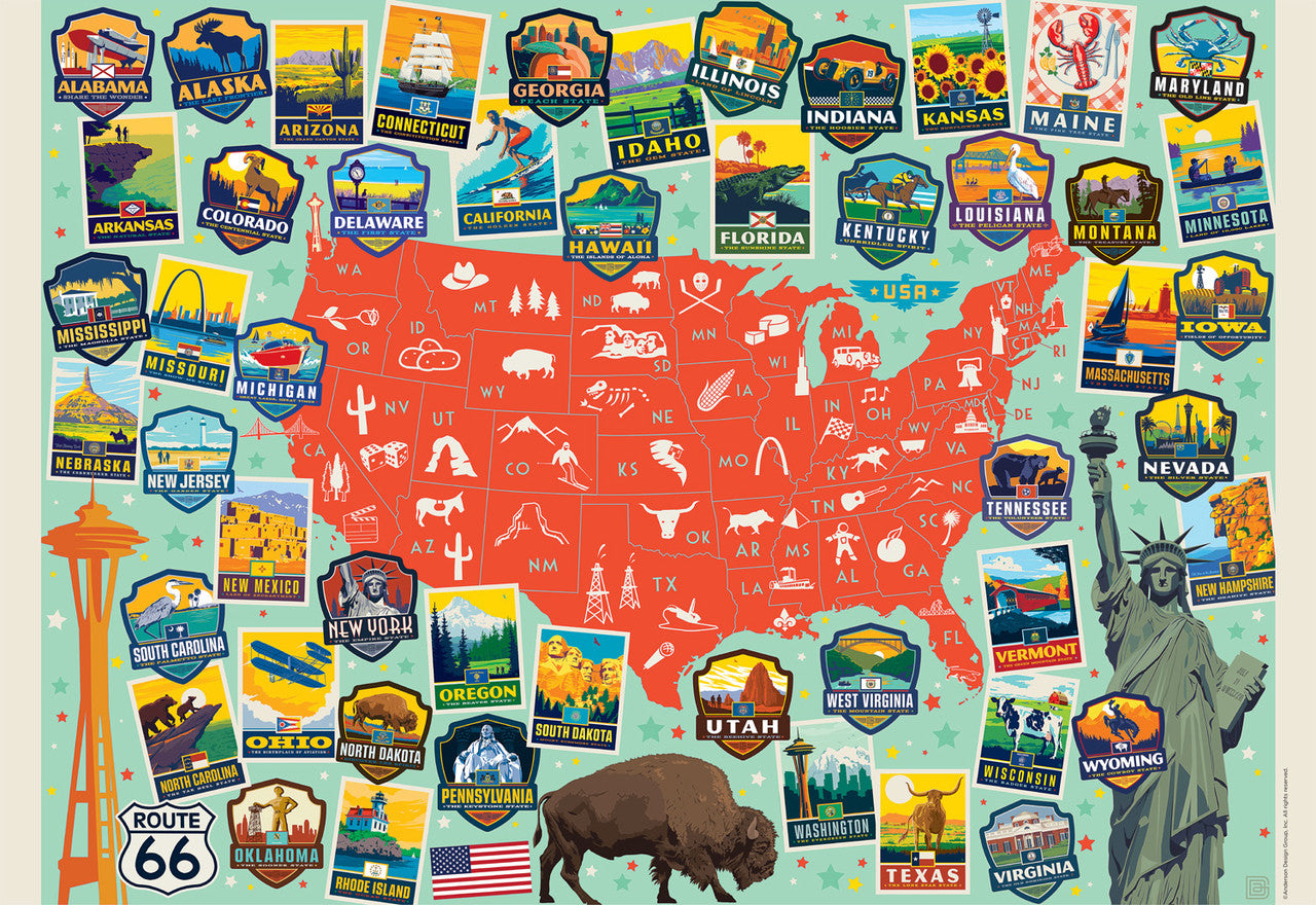 USA Travel Posters (2000pcs)