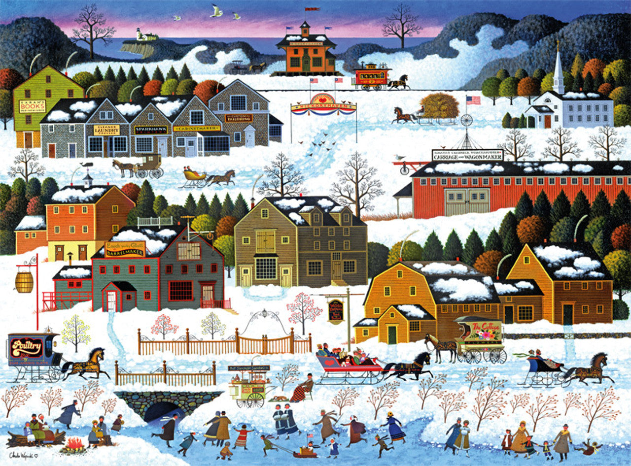 PFG Hickory Haven Canal, Charles Wysocki (1000pcs) (Usage/Used - PUZZLES FOR GOOD)