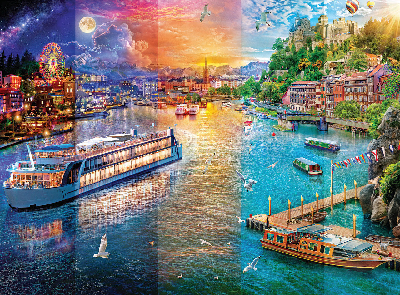 PFG Nuit et Jour - Le canal du jour à la nuit (1000 pièces) (Usage/Occasion - PUZZLES FOR GOOD)