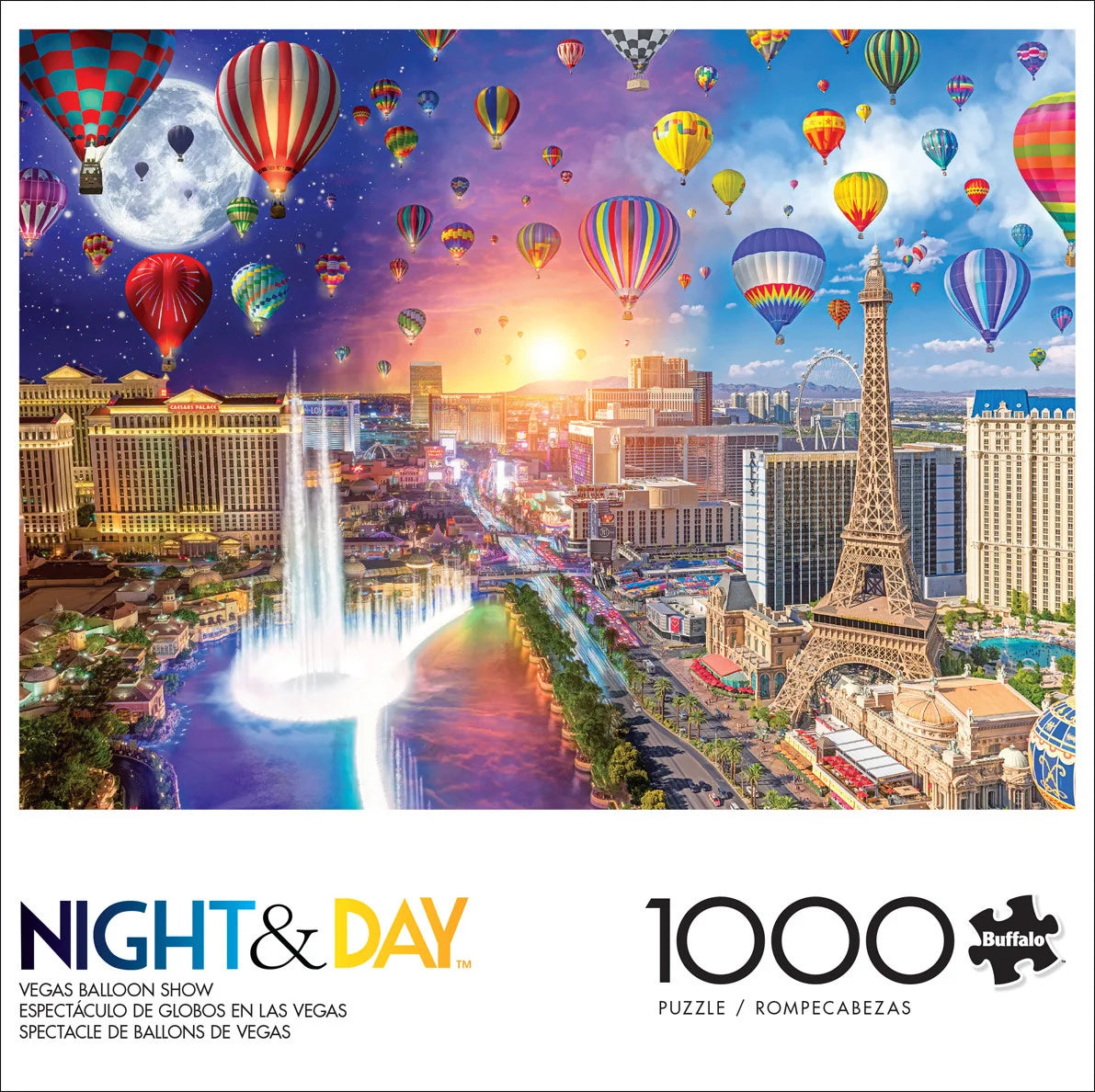 PFG Night & Day - Vegas Balloon Show (1000pcs) (Usage/Used - PUZZLES FOR GOOD)