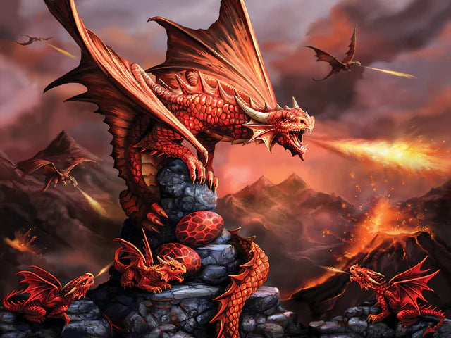 Anne Stokes - Fire Dragon (3D Puzzle) (500pcs)