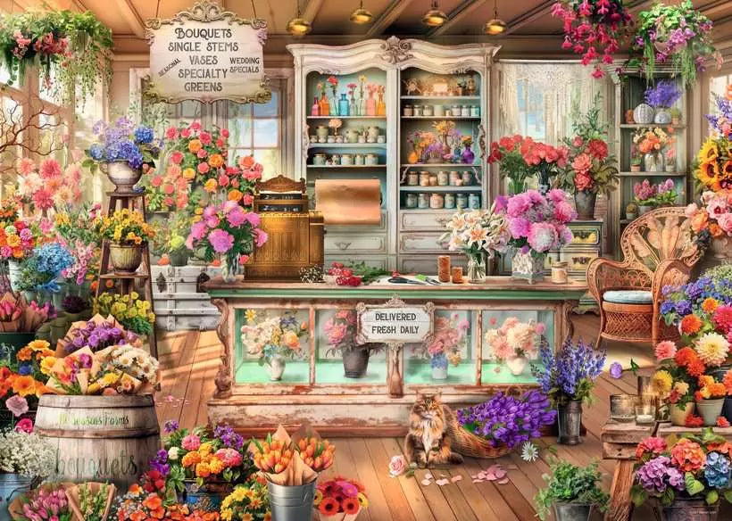 Ravensburger All Seasons - Flower Shop, Lars Stewart (1000pcs)