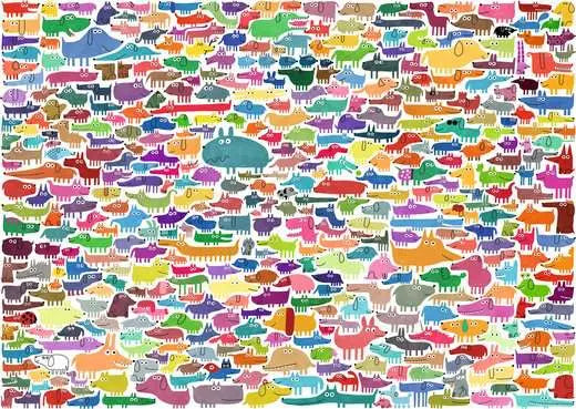 Ravensburger 387 chiens et un chat (300 grandes pièces)