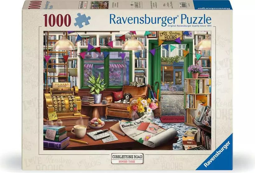 Ravensburger Cobblestone Road - Book Lover's Shop (1000pcs)