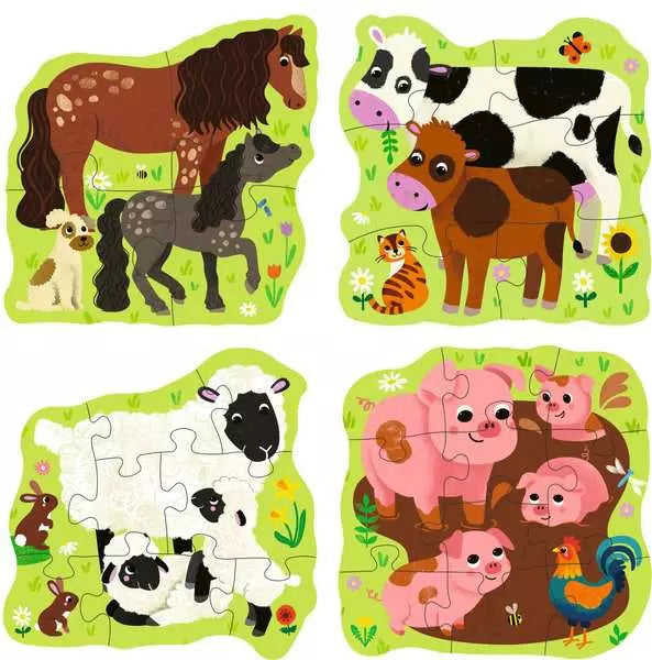 Ravensburger Puzzle Up! Animaux de la ferme (4/6/8/10 pièces) 