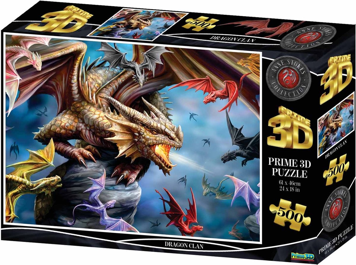 Anne Stokes - Dragon Clan (3D Puzzle) (500pcs)