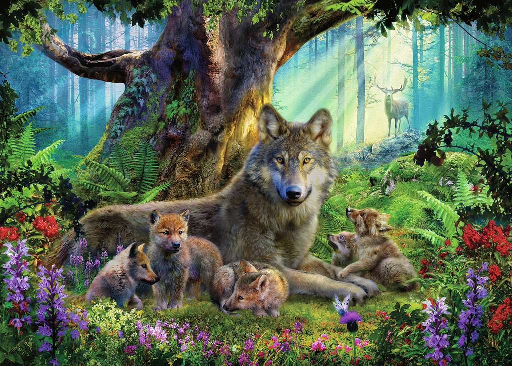 PFG Ravensburger Wolves In The Forest (1000pcs) (Usage/Used - PUZZLES FOR GOOD)