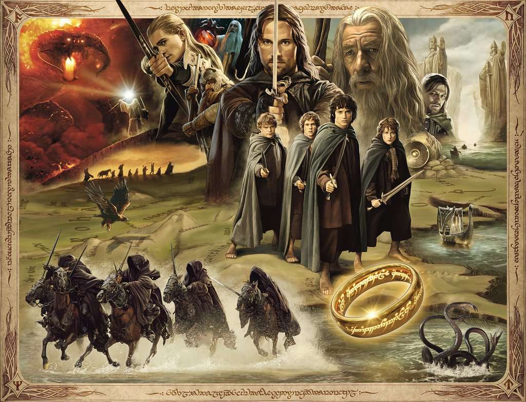 DMG Ravensburger LOTR: The Fellowship of the Ring (2000pcs) (boîte endommagée)
