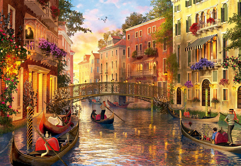 PFG Sunset in Venice, Dominic Davison (1500pcs) (Usage/Used - PUZZLES FOR GOOD)