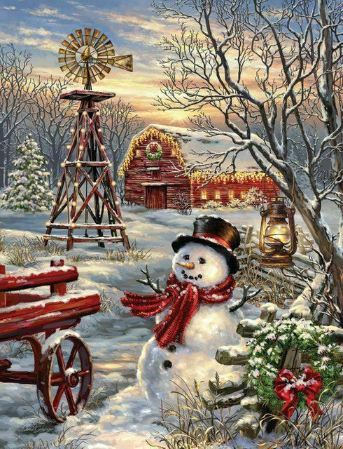 Moulin à vent d'hiver PFG (500pcs) (utilisation / utilisée - puzzles pour de bon)
