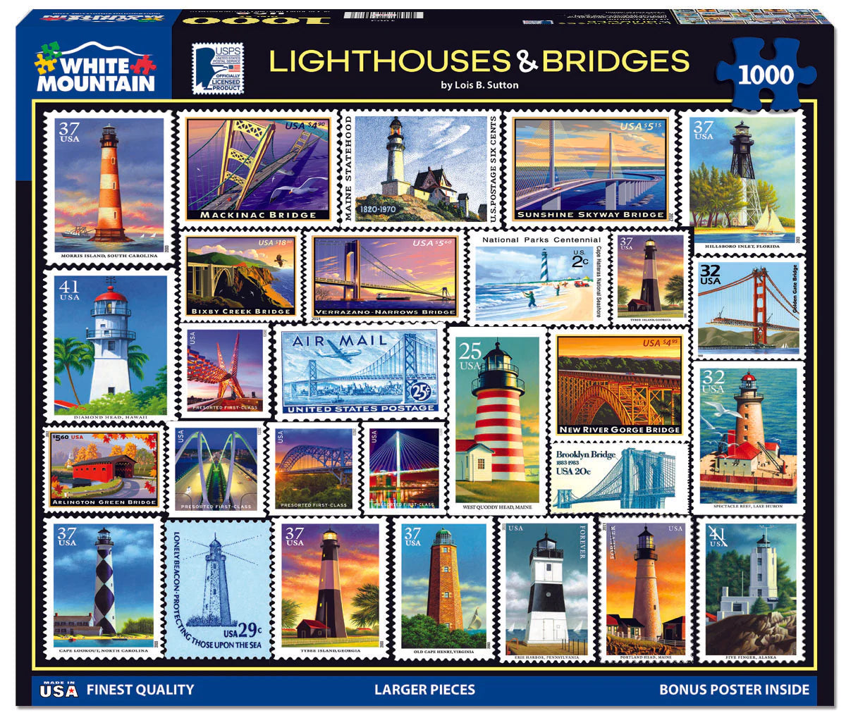 Lighthouses & Bridges, Lois B. Sutton (1000pcs)