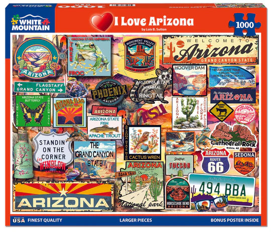 PFG I Love Arizona, Lois B Sutton (1000pcs) (Usage/Used - PUZZLES FOR GOOD)