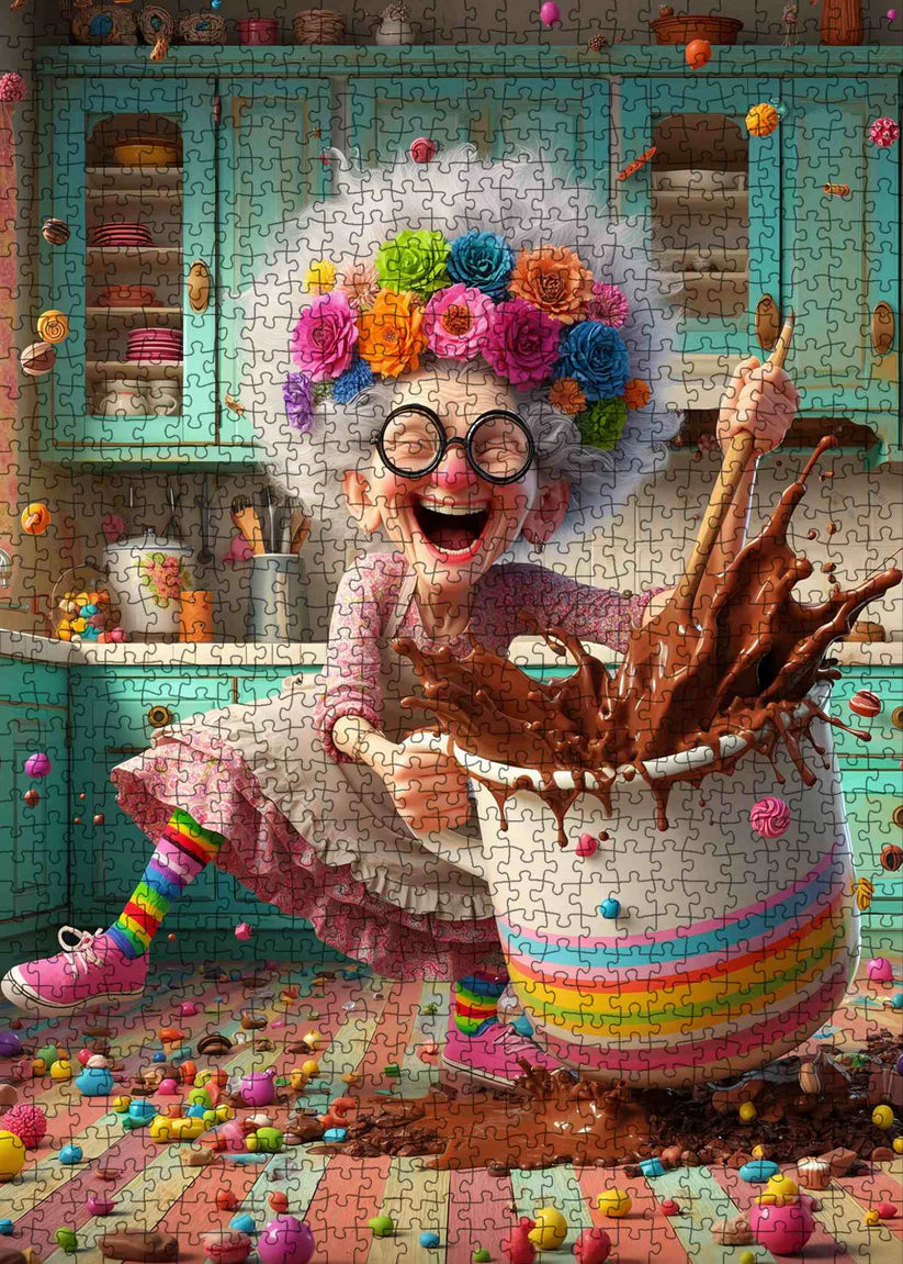 Seniors espiègles - Joyeux chaos chocolaté (1000 pièces)