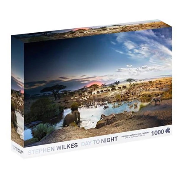 PFG Jour et Nuit - Parc national du Serengeti, Stephen Wilkes (Utilisé - PUZZLES FOR GOOD)