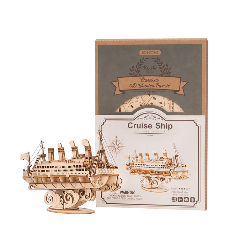 Modèle de navire de croisière 3D (bois)