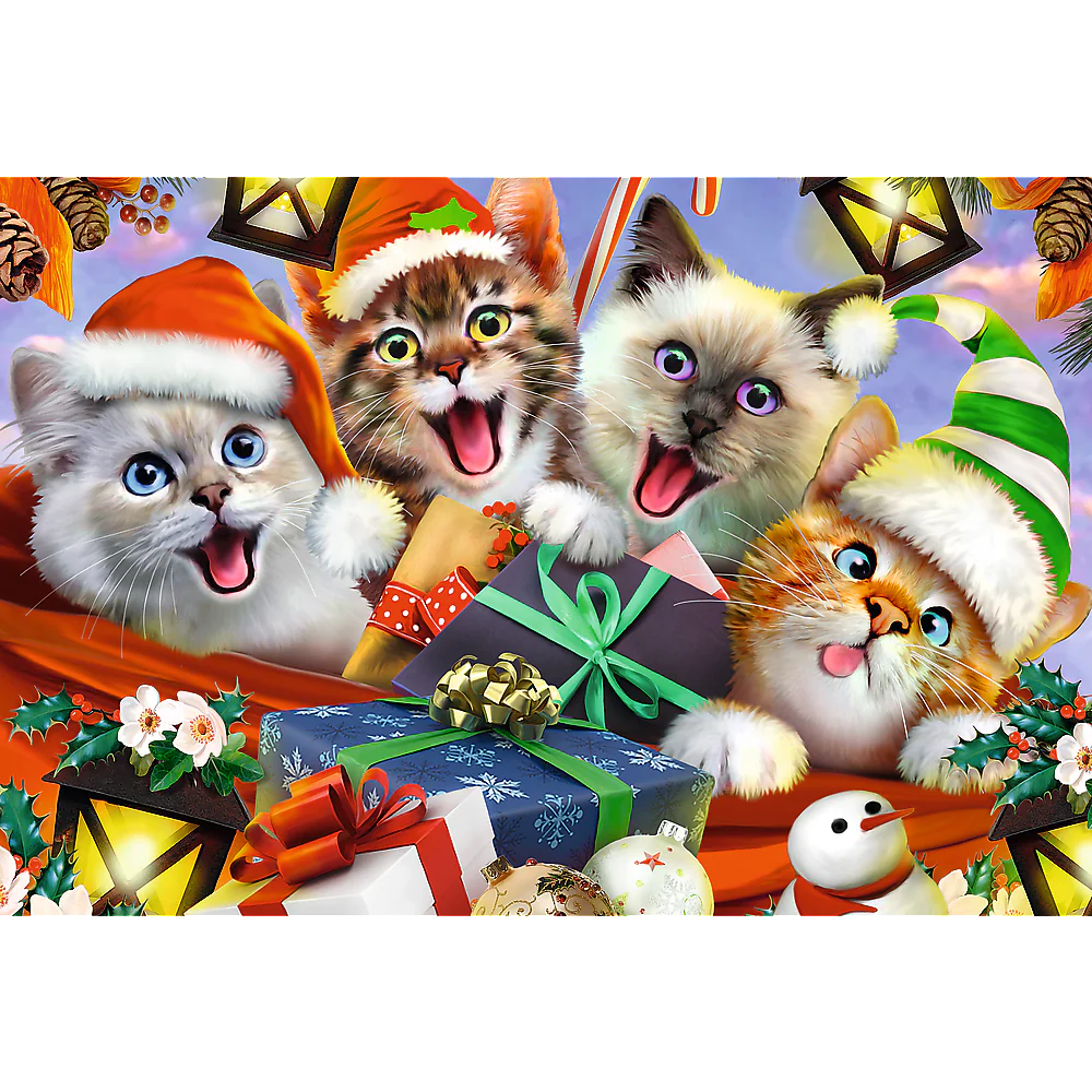 Trefl Wood Craft - Festive Cats (501pcs) (Wooden Jigsaw Puzzle)