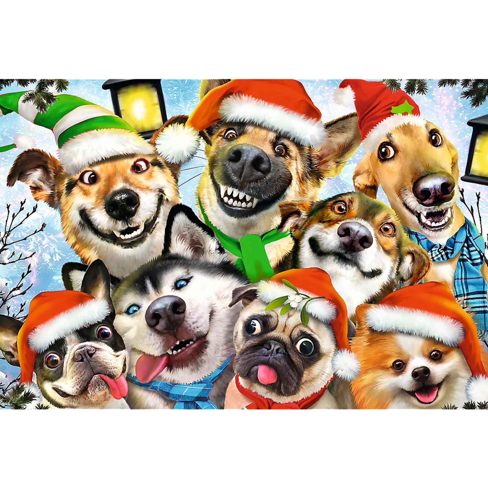 Trefl Wood Craft - Festive Dogs (501pcs) (puzzle en bois en bois)