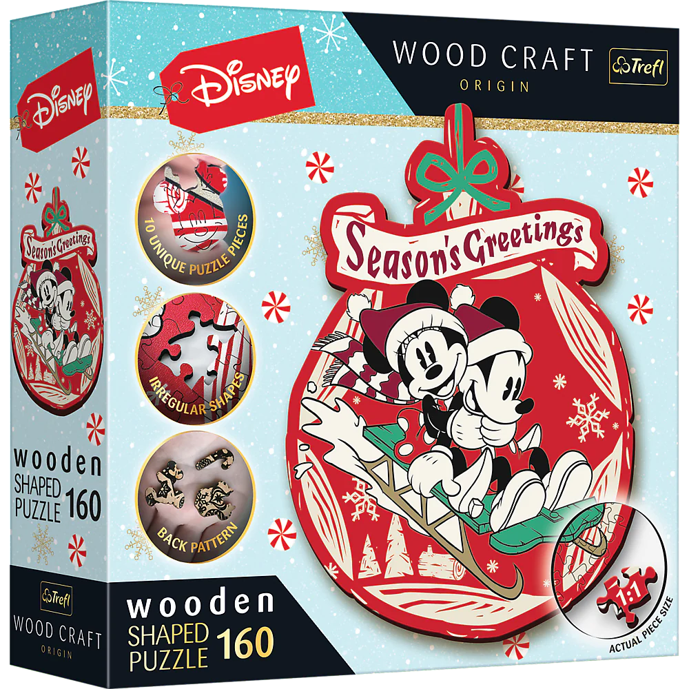 Wood Craft - Disney's Christmas Mickey Mouse (160pcs) (en forme de bois)
