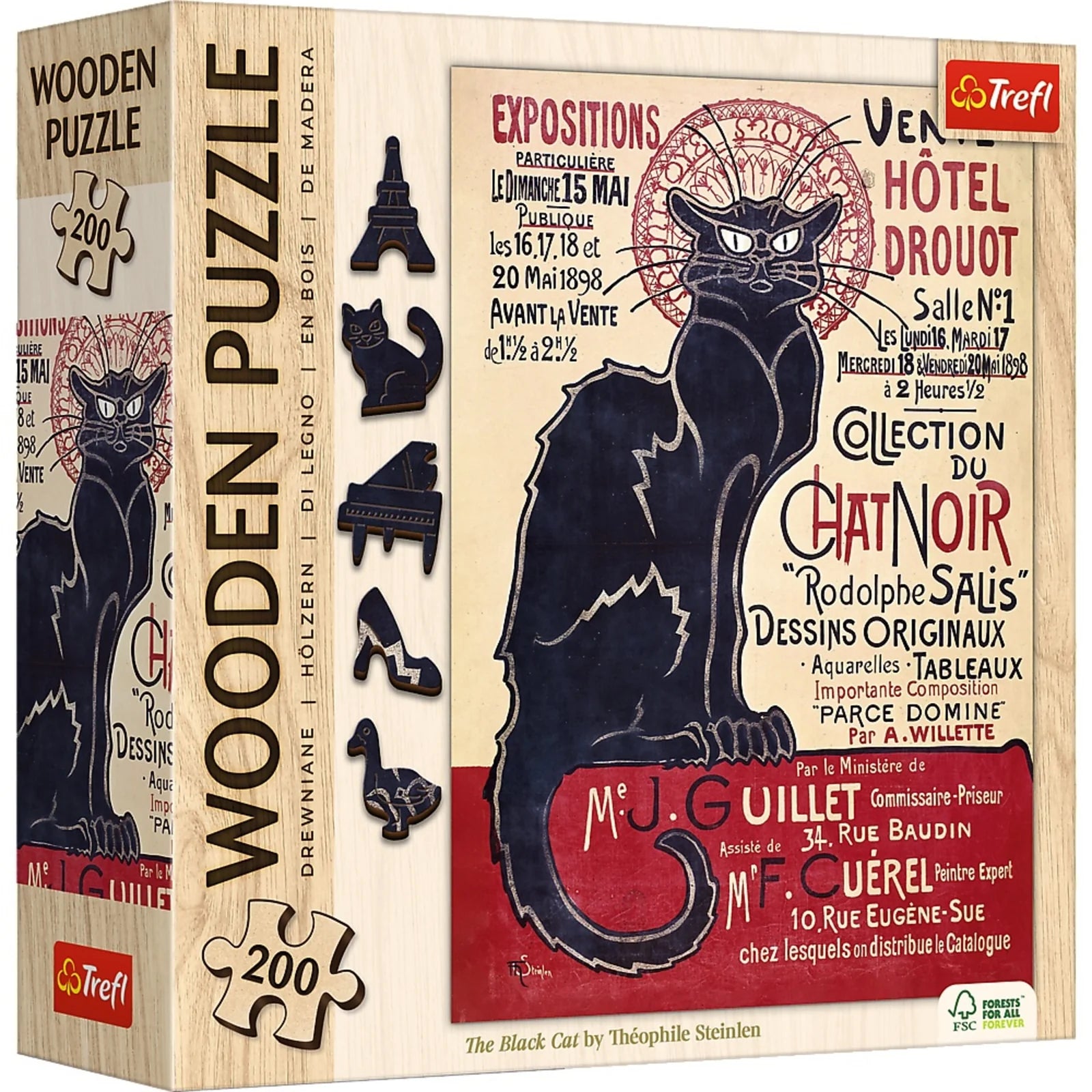 Trefl Wood Craft - The Black Cat (200pcs) (Wooden Jigsaw Puzzle)