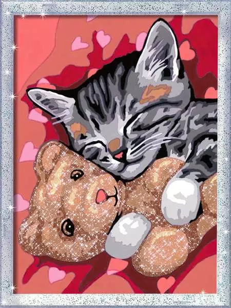 Ravensburger CreArt - Peaceful Kitten with Glitter (Paint-by-number)