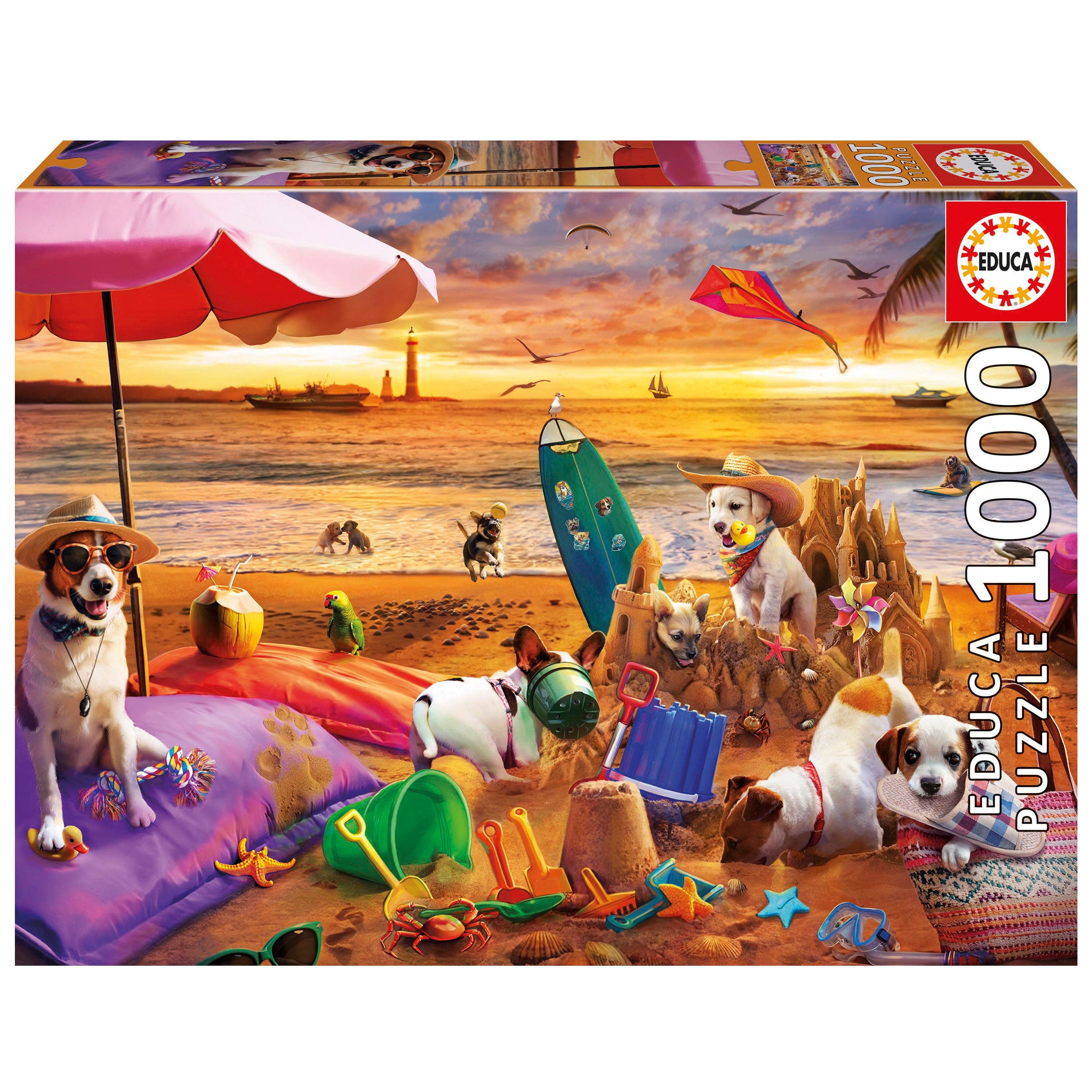 Dogs Playing at the Beach (1000pcs)