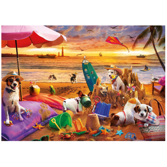 Dogs Playing at the Beach (1000pcs)