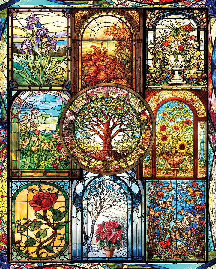 Vitraux des Quatre Saisons, Lois B Sutton (1000 pièces)