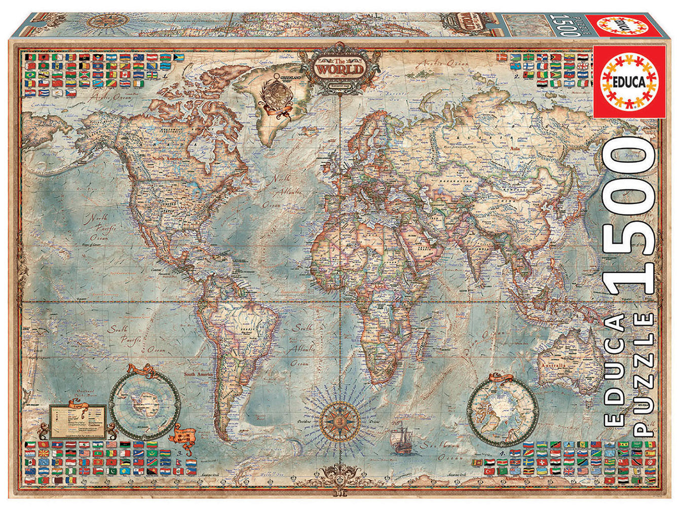 Carte politique du monde (1500pcs)