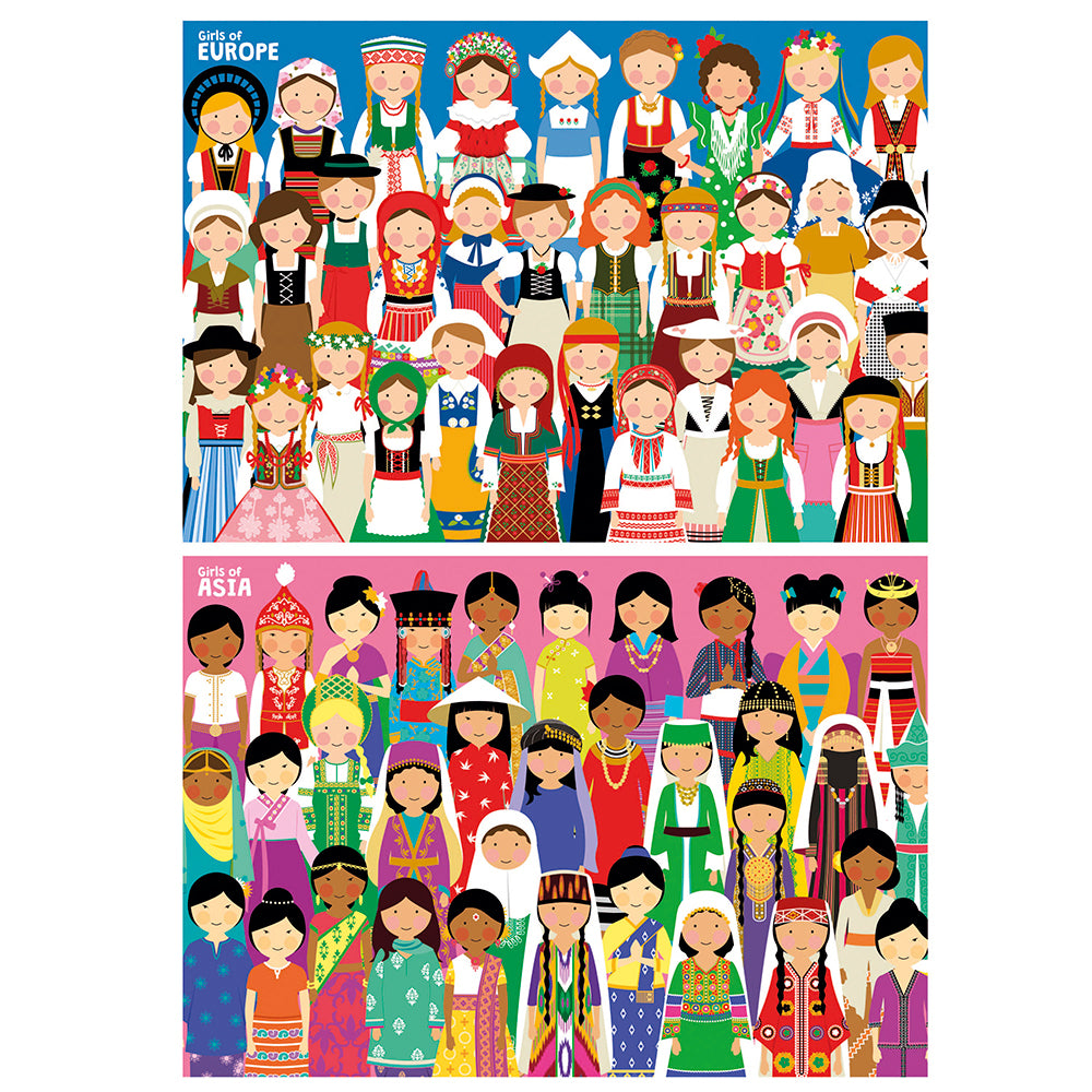 Girls of Europe & Girls of Asia (2x100pcs)