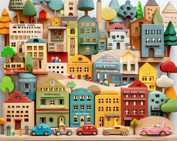 Ville en bois (500 pièces)