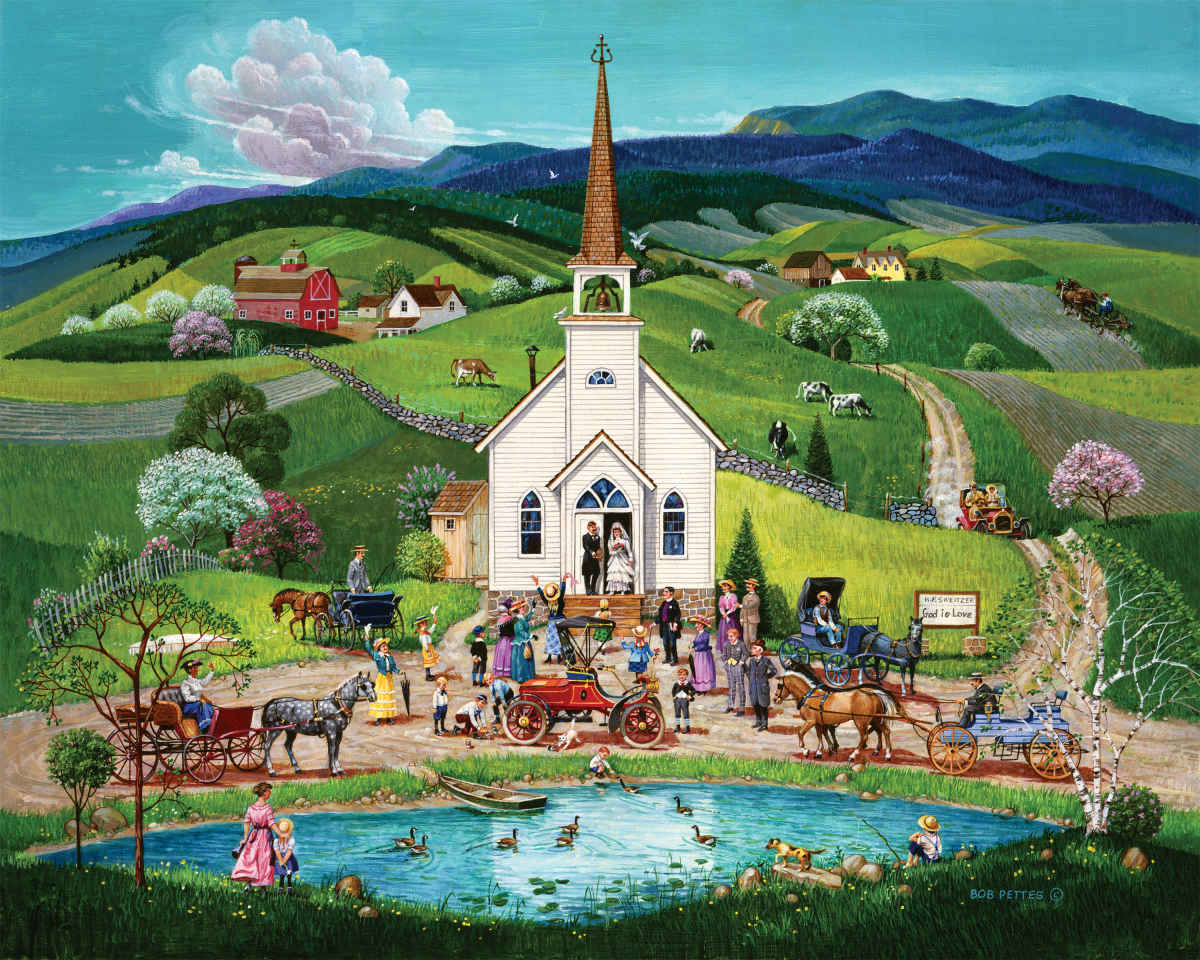 Mariage de printemps PFG, Bob Pettes (1000pcs) (utilisation / utilisée - puzzles pour de bon)