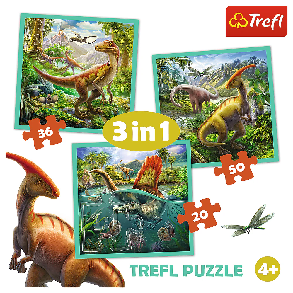 3-in-1 The Extraordinary World of Dinosaur (20, 36, 50 pcs)