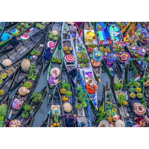 PFG Floating Market (1500pcs) (Usage/Used - PUZZLES FOR GOOD)