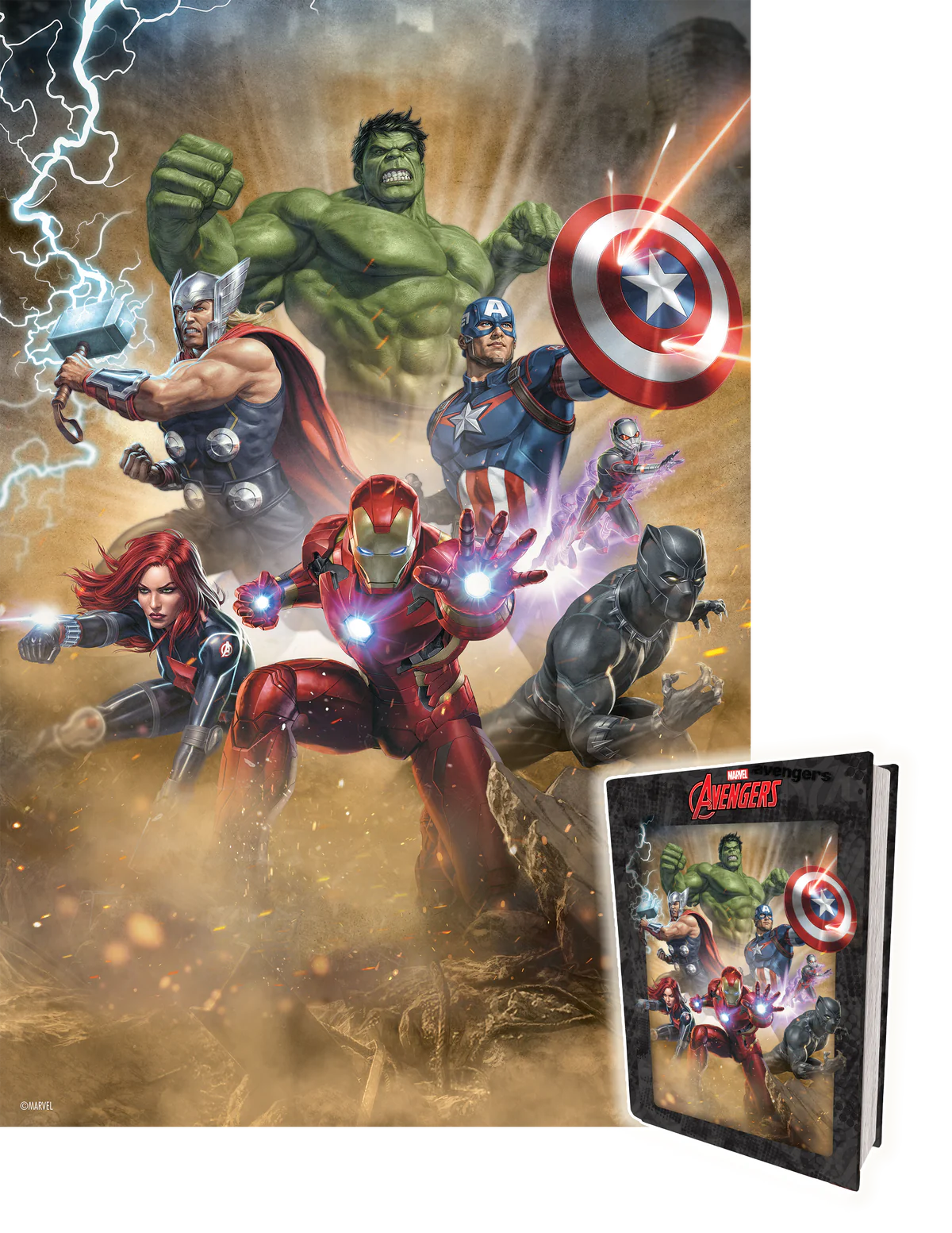 Marvel - Avengers in Collectable Tin Book (3D Puzzle) (300pcs)