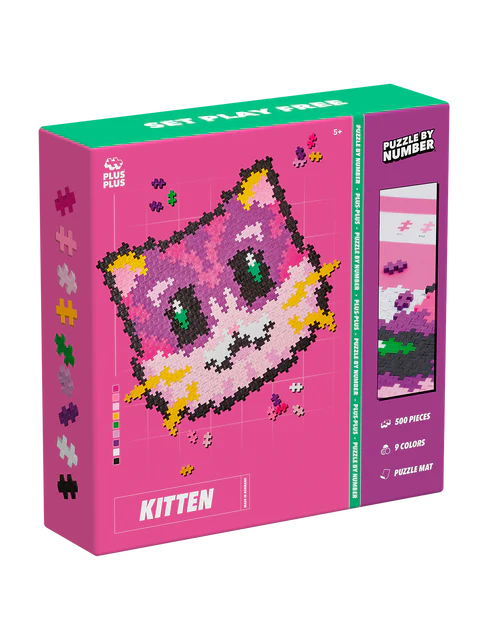 Puzzle par numéros - Chaton (500 pièces) 