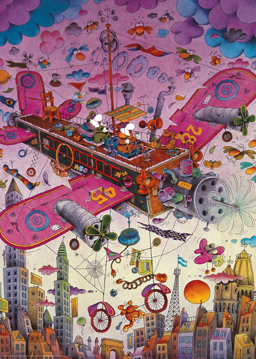 PFG Fly With Me, Mordillo (Triangular Box) (1000pcs) (Usage/Used - PUZZLES FOR GOOD)