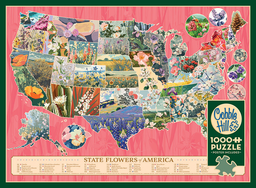 Fleurs d'État d'Amérique (1000pcs)