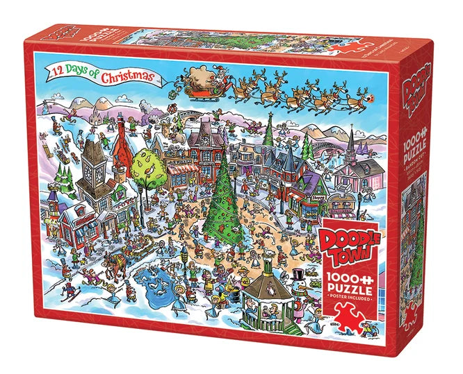Doodletown: 12 jours de Noël, Dave Whamond (1000pcs)