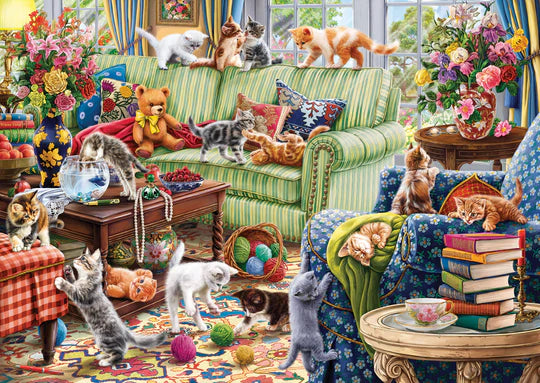 Chatons dans le salon (1500pcs)