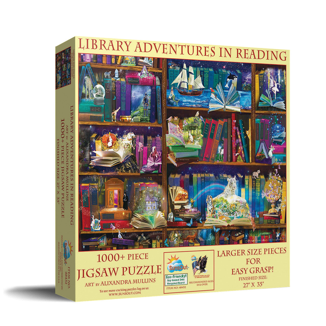 Library Adventures in Reading, Alixandra Mullins (1000pcs) (EZ Grip)