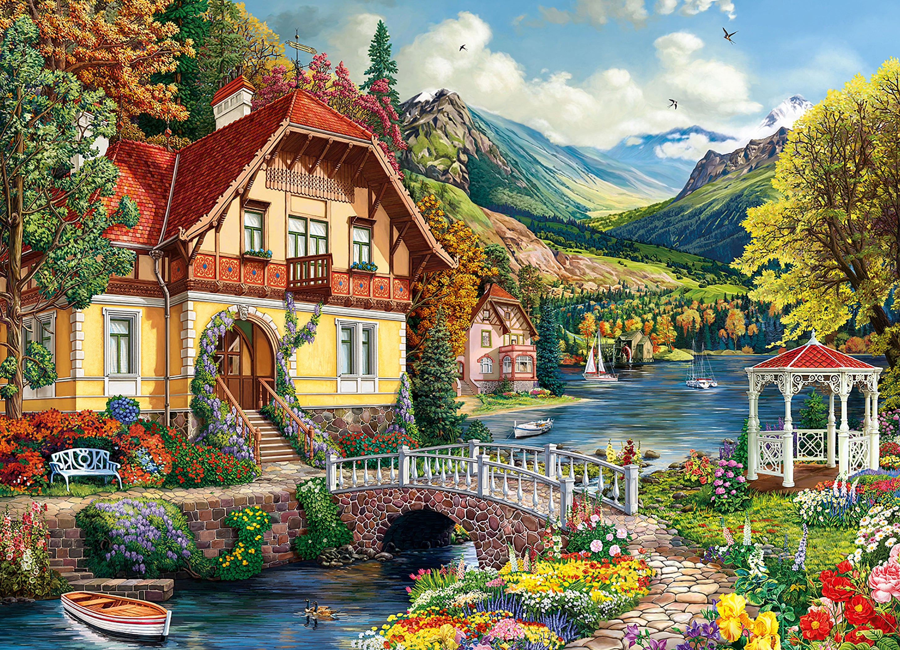 Maison PFG par l'étang (1000pcs) (utilisation / utilisée - puzzles pour de bon)
