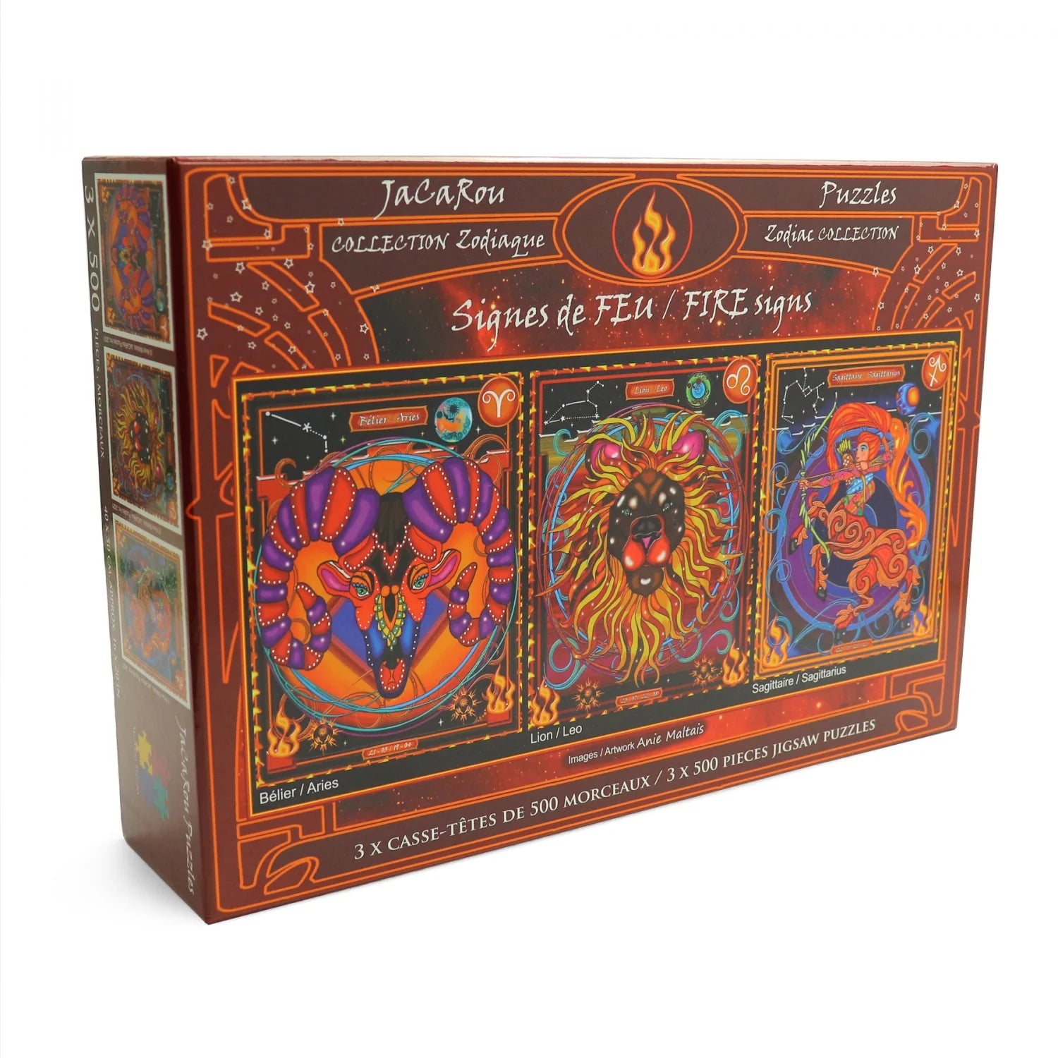 Signes de Feu (Belier, Lion, Sagittaire) 3x500pcs Fire Signs (Bélier, Leo, Sagittaire)