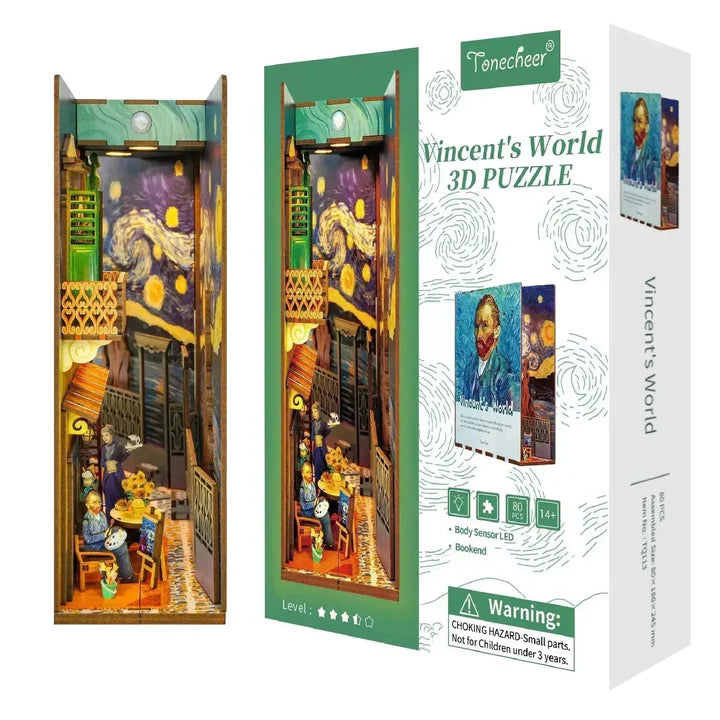 Book Nook - Vincent's World (Wood with dust cover)